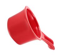 Hemobllo Mug Rouge en Céramique Style Rétro, Tasse à Café en Porcelaine | Forme Louche Arrondie, Prise Stable, Usage pour Café et Latte, Maison, Thé et Petit Déjeuner