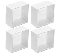 Hemobllo Organisateurs Muraux Blancs 4 Pièces en PS pour Petits Objets et Œufs de Beauté, Compact et Accès Facile, pour Bureau ou Salon