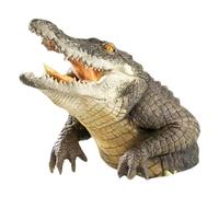 Hemobllo Ornement de Tête de Crocodile en Résine Flottante pour Étang et Piscine Design Réaliste et Léger, Décoration Extérieure Unique et Chic