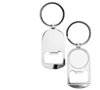 Hemobllo Ouvre-bouteilles pour Bars et Maisons Forme Simple Lot de 4 Porte-clés Solide et Résistant en Métal Argenté