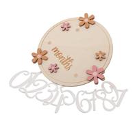 Hemobllo Panneaux de Croissance Mensuels Bois Accesoires Photo pour Motifs Floraux Cartes Annonce de Naissance pour Suivre le Développement