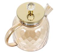 Hemobllo Pichet à Thé Glacé Verre Borosilicate avec Couvercle Cruche à Eau Grande Capacité pour Jus et Boissons Maison Broc Verre avec Poignée Ergonomique pour Usage Quotidien