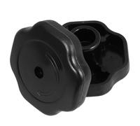Hemobllo Pièce Détachée Autocuiseur, 2 Boutons de Couvercle en Plastique Noir, Trou 19mm, Poignée Tournante Facile à Installer pour Couvercle de Cocotte