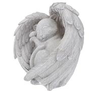 Hemobllo Pierre Tombale Commémorative en Résine pour Chat Sculpture Ange Chat en Résine 1 Pièce Ornement Jardin Extérieur pour Deuil Stèle Funéraire Animaux de Compagnie