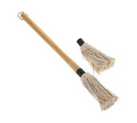 Hemobllo Pinceau à Huile Lors de Manche en Bois en Coton pour Barbecue Brosse à Badigeonner Haute Performance pour Cuisson Rapide et Grillades Pâtisserie