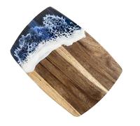 Hemobllo Planche de Cuisine Bois et Résine Grande et Robuste Billot de Découpe pour Viande Légumes et Fruits Résistante Fissuration Accessoire pour Usage Domestique et Professionnel