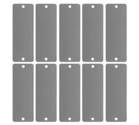 Hemobllo Plaques Vierges pour Gravure Lot de 10 en Acier Inoxydable Faciles à Installer Bords Lisses, pour Signalétique DIY et Usage Extérieur