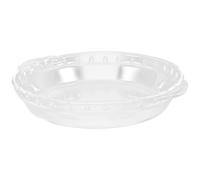 Hemobllo Plat à Four Double Poignée Rond en Verre Résistant la Chaleur Compatible pour Lasagnes et Tartes, pour Cuisines et Présents de Pendaison de Crémaillère