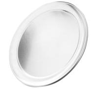 Hemobllo Plat à Pizza Rond à Large Bord en Alliage D'aluminium Argenté | Surface Très Brillante, Résistance à Chaleur, Transfert Rapide, pour Four et Pâtisserie, Usage la Cuisine