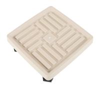 Hemobllo Plateau à roulettes pour Plantes, Carré, PP Blanc, 360° | Soucoupe et Bonsaï, Roues Lisses Bac, Protège le Sol, Usage Extérieur ou Près de Fenêtre