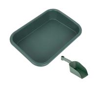 Hemobllo Plateau de Drainage Rectangulaire en Plastique pour Plantes et | Stable, Surveillance Facile de L’eau, Collecte, Usage Polyvalent, Balcon et Bureau, Mini Pelle Incluse