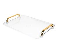 Hemobllo Plateau de Rangement Plateau de Service Rectangulaire en Plastique, pour Montre et Rouge à Lèvres, à Poser Commode ou Porche, Usage Quotidien, Pendaison de Crémaillère