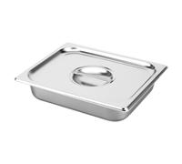 Hemobllo Plateau Réutilisable Inoxydable Métallique Rectangulaire en Acier Polissage 3,9l avec Couvercle Lisse pour Buffet et Cuisine Fête