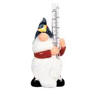 Hemobllo Pluviomètre Décoratif de Jardin en Résine Support, Échelle Précise Facile à Lire, Statue Colorée pour Extérieur et Jardin
