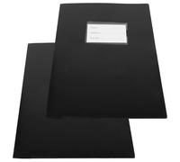 Hemobllo Pochettes pour Tri et Rangement Lot de 2 pour Dossiers de Bureau en Pp Noir Double Compartiment, de Documents