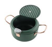 Hemobllo Poêle à Frire pour Plaque à Induction, Mini Poêle à Tempura, Acier au Carbone Vert, Antiadhésive, Sûre à Utiliser, Style Japonerie, Cuisine Domestique