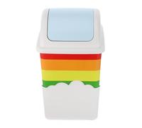 Hemobllo Poubelle Créative Décoratif Couvercle Silencieux et Étanchéité aux Odeurs Forme Nuage Arc-en-ciel en Plastique Couleur Aléatoire pour Bureau et Salon