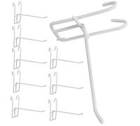 Hemobllo pour Panneau Grillagé en Fer Blanc Design Simple et Moderne 10 Crochets Portable et Antidérapants pour Organiser Outils et Accessoires Muraux
