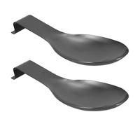 Hemobllo Repose-cuillères Design Moderne et Élégant Lot de 2 en Acier Inoxydable Cuisine, Résistant la Chaleur pour Comptoir et Usage Domestique