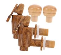 Hemobllo Robinet pour réservoir de vin et bouchon Kit de rechange 2 robinets 2 bouchons pour seau à vin Accessoires pour une bonne étanchéité, remplacement pour fûts 2,75 x 2,36 x 0,90 po