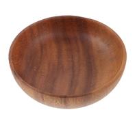 Hemobllo Saladier Rond en Bois D'acacia Massif, Facile à Nettoyer et Polyvalent, Bol Créatif pour Fruits et Bonbons, pour École et Fête en Famille