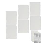 Hemobllo Séparateurs de Cahier A5 en Pp Transparent 6 Trous, Protège-feuilles Amovibles pour Classeur Scolaire et Bureau, Intercalaires Mensuels Solide