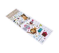 Hemobllo Sticker Mural de Mesure de Taille Animaux Zoo pour Garçon et Filles Autocollant Mural Amovible en Pvc Décor Chambre Garçon et Filles Toise Croissance Cartoon Éléphant Lionceau