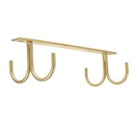 Hemobllo Support Peu Encombrant en Fer Doré pour Ustensiles Cuisine et Tasses, Organisateur de Placard Pratique Cuisine et Buanderie, Porte-ustensiles Multifonction
