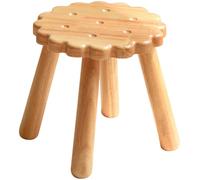Hemobllo Tabouret en Bois Massif pour Garçon et Filles de Biscuit, Robuste et Compact, Salon Bureau, Design Chic et Élégant Couleur Kaki