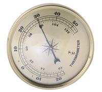 Hemobllo Thermomètre Facile à Installer Rond en Métal Compact pour Mesurer la Température Ambiante Intérieure et Extérieure pour Terrasse Cuisine