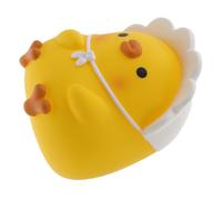 Hemobllo Tirelire de Poussin Blanc Chapeau Pot à Économies Décoratif pour Garçon et Filles Compacte et Légère Décoration de Bureau Originale 1 Pièce