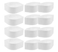 Hemobllo Toque de Chef Jetable Blanche en Papier 20pcs Cuisine | Convient aux Cafés la Cuisson, Tour de Tête Jusqu’à 55cm, Lot de 20 Pièces