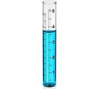 Hemobllo Tube à Essai à Fond Plat en Verre de 12cm pour Pluviomètre Professionnel, Gradué avec Double Échelle, pour Recherche Climatique et Agriculture