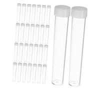 Hemobllo Tubes de Rangement en Plastique Transparents avec Bouchons - Coffret 50 Pièces - Organisateur Perles et Paillettes - Matériel Loisirs Créatifs - Compact et Portable - pour Bijoux