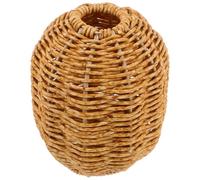 Hemobllo Vase Décoratif en Plastique Imitation Rotin Tissé pour Fleurs Séchées, Style Rustique Naturel, Décoration Artistique pour Maison et Bureau, Design Créatif et Délicat