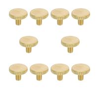 Hemobllo Vis Moletée en Laiton Or pour Fenêtre, Lot de 10 Pièces, Poignée Sécurisée et Confortable, Accessoire Stylé pour Supports de Fenêtre à Domicile