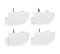 HEMOTON 12 Pièces Bouchon De Fenêtre Butoir De Châssis Coulissant Rideaux Pour Chambre Limiteur De Fenêtre Serrures De Sécurité Pour Fenêtres Petit Boucle Plastique La Fenêtre Blanche