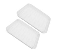 HEMOTON 2 Pièces Plateau à Bottes Décoratif en Plastique PP, Tapis Utilitaire pour Chaussures et Coffre de Voiture, Design Multifonctionnel sans Odeur, pour Entrée Extérieure