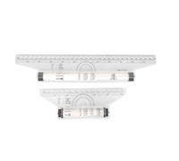 HEMOTON 2 Pièces Règle de Mesure Plastique Transparente à Parallèle Règle de Tracage Roulante Précise pour Ingénieurs Étudiants et Illustrateurs Outil Léger et Portable pour Dessin et