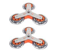 HEMOTON 2 Pièces Roues de Rechange pour Poussette et Chariot de Supermarché, Acier Inoxydable et PU, Roues -escaliers, Usage pour l’Extérieur