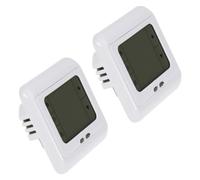 HEMOTON 2 Pièces Thermostat Programmable pour Chauffage de Pièce Écran Tactile, Régulateur de Température en Plastique PC Blanc, 6 Périodes Journalières pour Plancher Chauffant