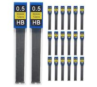 HEMOTON 20 Boîtes Recharges pour Crayons Mécaniques 0,5mm 2b | Résine Noire, sans Taille, pour Dessin et Écriture Recharges Portables