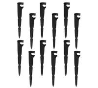 HEMOTON 20 Pièces Piquet de Support pour Émetteur de Goutte-à-goutte, Piquets D'irrigation en Pp Noir, 14x1,6cm, pour Tubes D'arrosage, Jardins Potagers et Parterres de Fleurs