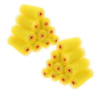 HEMOTON 20 Pièces Rouleau à Peinture Texturé en Éponge Jaune, Motifs | Application Murale Intérieure, Plafond Résidentiel Large, Garde la Forme Après Pressions Répétées, Évite Accumulation