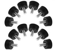 HEMOTON 20 Pieds de Meuble réglables en Plastique et Fer, vis M5 x 18 x 13 mm, Protections de Sol intégrées, compatibles pour chaises et Bureaux, Usage intérieur