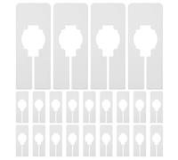 HEMOTON 25 Pièces Séparateur de Garde-robe Carré en Plastique Blanc pour | Ouverture Rainurée, Installation Simple, Surface Vierge pour Marquage, Tri des Vêtements par Taille, Couleur et Style