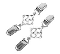HEMOTON 2pièces Pince pour Foulard Boucle pour Châle Fermoir pour Pull et Écharpe Accessoire pour Robe et Cardigan Double Attache Ajustable