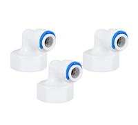 HEMOTON 3 Pièces Adaptateur de Tuyau pour Purificateur D'eau 3/4 Femelle à 3/8 Connecteur Rapide en Plastique Léger Filetage Intérieur pour Système D'osmose Inverse à Domicile ou Bureau