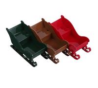 HEMOTON 3 Pièces Ornement Traîneau du Père Noël, Décoration de Noël en | Déco Présent Noël, Intérieur ou Extérieur, Montage Simple, Ambiance Festive, pour Vitrines, Tables et Fêtes