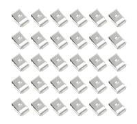 HEMOTON 30 Pièces Collier de Serrage en Acier Inoxydable Bords sans Bavure et Anti-oxydation, Clips pour Câble Photovoltaïque 90 Degrés, Fixation Câble 4 Mm² pour Gestion Solaire